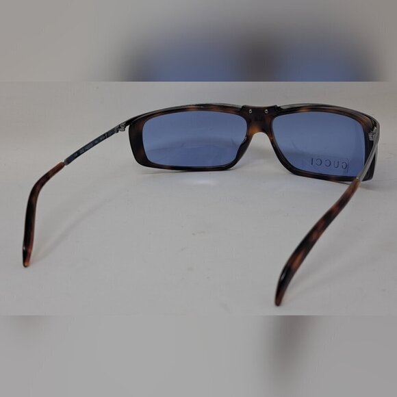 NWT Gucci Women's Sunglasses Vintage Y2K Wrap Havana Blue GG1420/S 65-13-115 - Picture 10 of 15